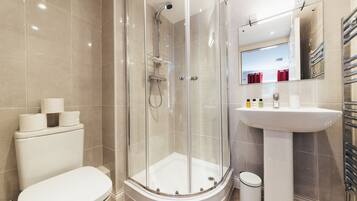 Free toiletries, hair dryer, towels