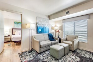One Bedroom Suite with Full Kitchen | Living area | Flat-screen TV -  Parks Residential Denver (Centennial)