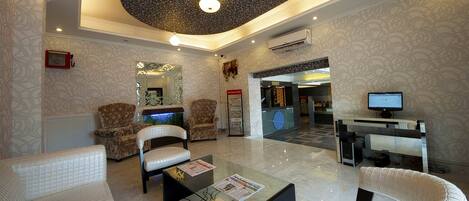 Sittområde i lobbyn