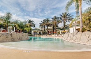 Outdoor pool, a heated pool