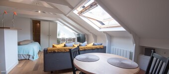 Charmant appartement, centrum van Paimpol, klein uitzicht op zee