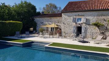 Piscina externa, piscina aquecida