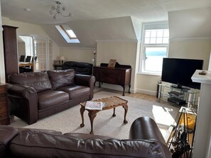 TV, DVD player, books, video library