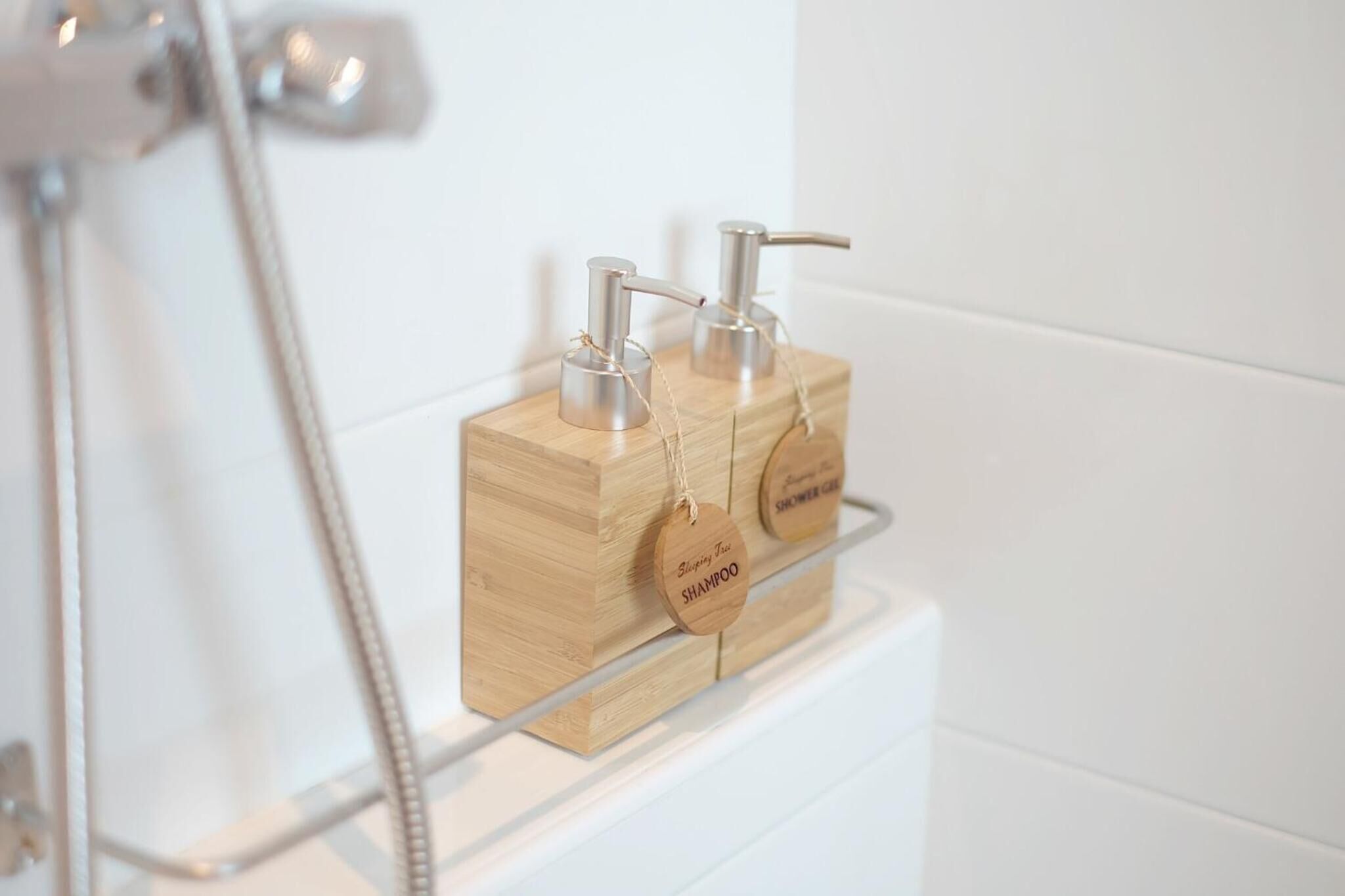 separate bathtub and shower, deep-soaking bathtub, free toiletries