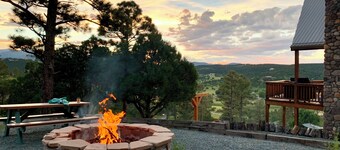 Spectacular panoramic mtn views from this majestic 3 acre luxury chalet retreat