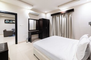Căn hộ, 1 phòng ngủ, bếp | Bộ đồ giường kháng dị ứng, két bảo mật tại phòng, bàn 