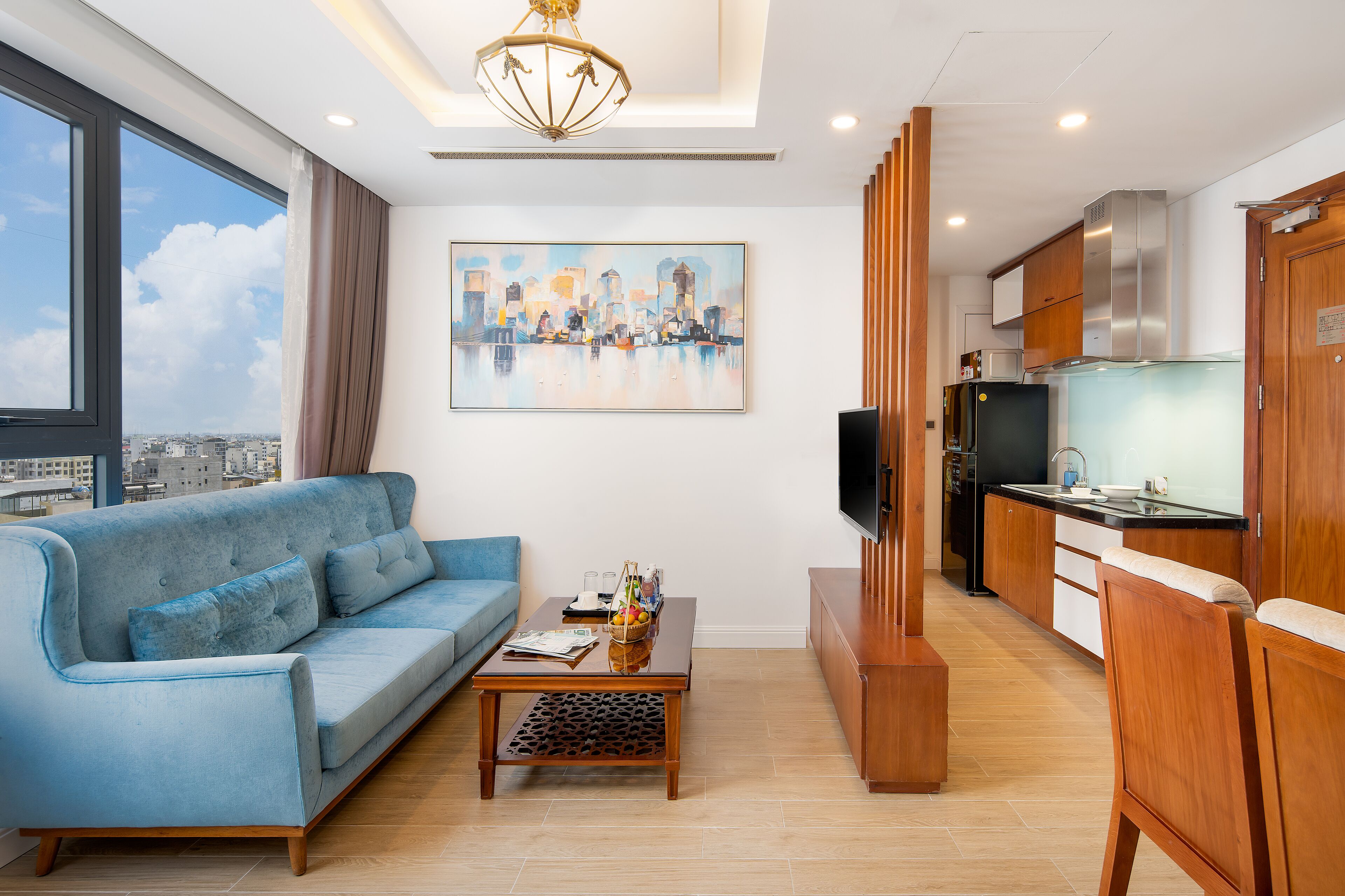 premier apartment, 2 bedrooms | living room | 42-inch lcd tv with cable channels, tv