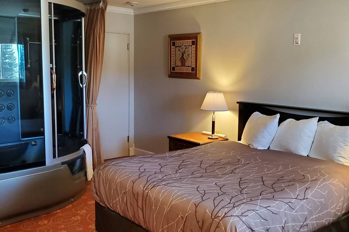 1 bedroom, blackout curtains, iron/ironing board, free wifi