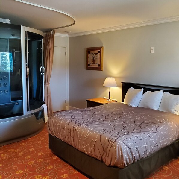 Blendingsgardiner, strykejern/-brett, wi-fi (inkludert) og sengetøy