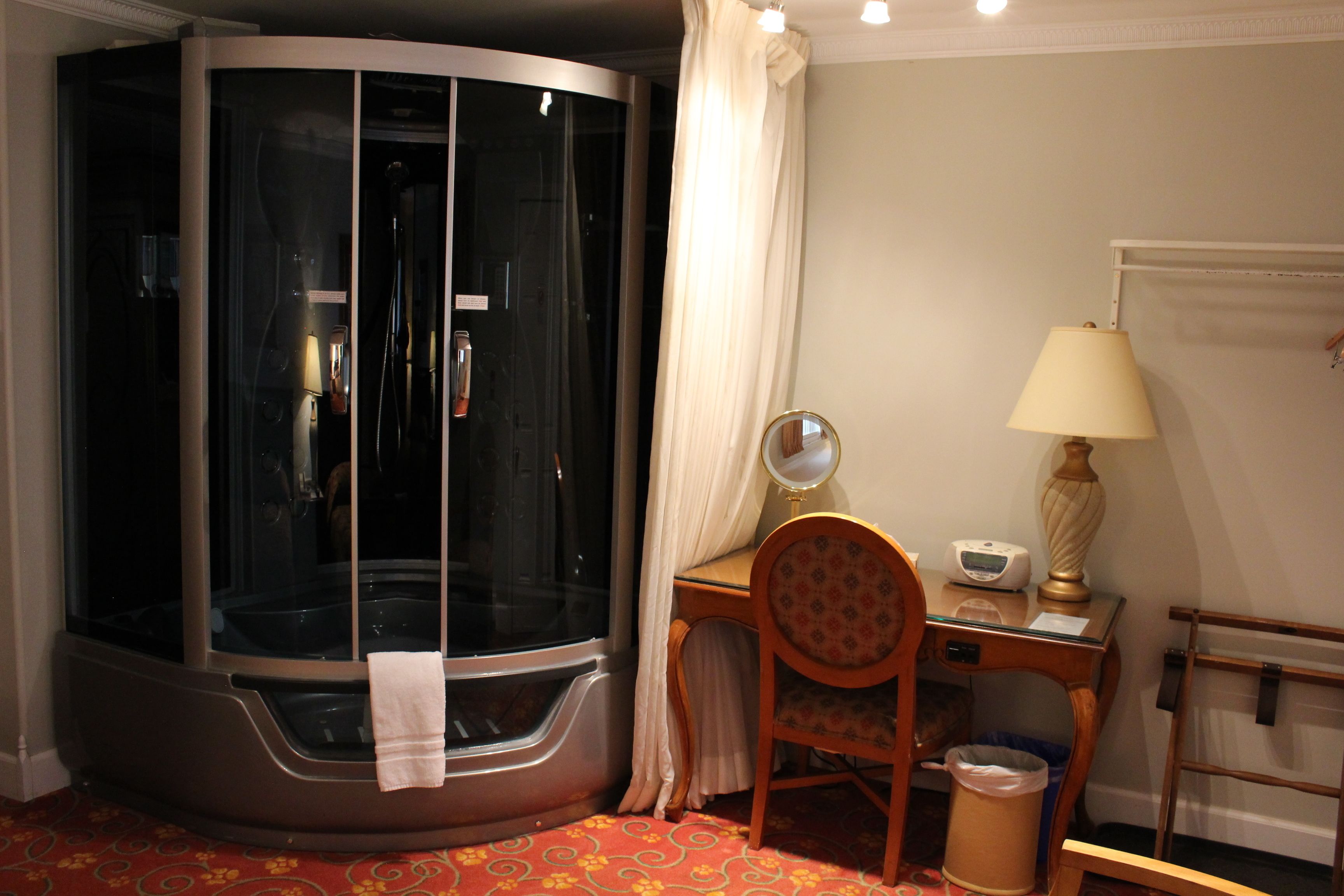 Room, 2 Double Beds, Jetted Tub | Blackout drapes, iron/ironing board, free WiFi, bed sheets