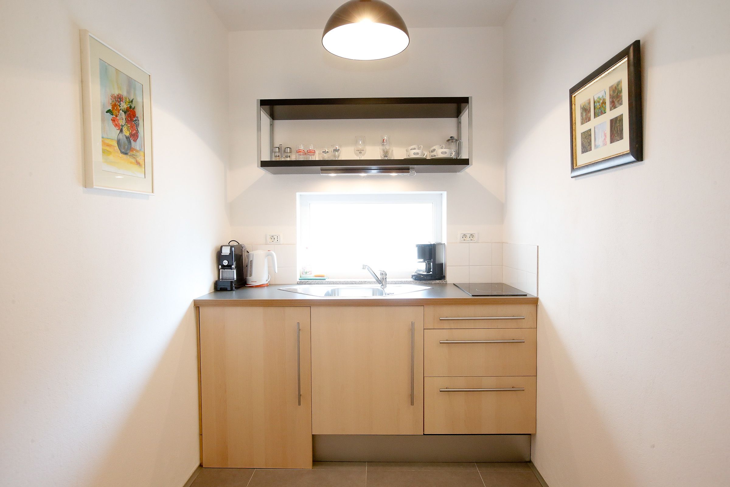 comfort studio, sea view | private kitchenette | full-sized fridge, stovetop, coffee/tea maker, cookware/dishes/utensils