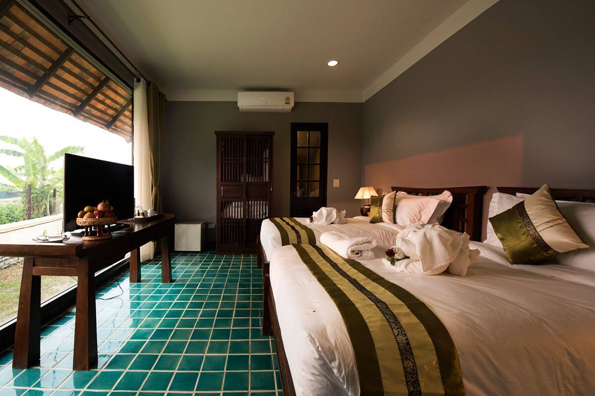 Lanna Landscape Twin Room | Premium bedding, free minibar items, individually decorated