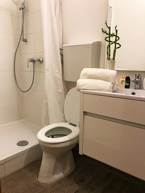 Design-Apartment, 1 Schlafzimmer, Raucher, Gartenblick | Badezimmer