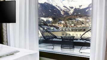 Chambre Double, balcon, vue montagne | Terrasse/Patio