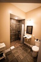 Apartment, 1 Bedroom, Kitchenette, Ground Floor (102) | Bathroom | Shower, rainfall showerhead, designer toiletries, hair dryer