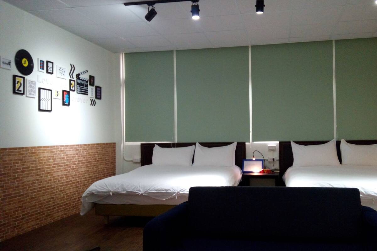 Desk, blackout curtains, soundproofing, free WiFi