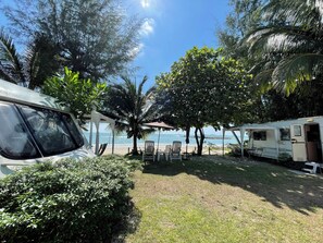 Outdoor banquet area