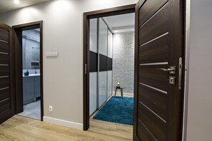 Deluxe Apartment (Panoramiczna 12) | Living area | TV - JAB Apartments Panoramika i Bandurskiego (Szczecin)