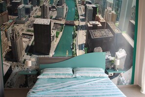 Doppia Standard, vista città | Biancheria da letto di alta qualità, tende oscuranti, Wi-Fi gratuito