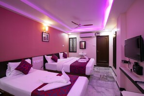 Premium Triple Room, 1 Bedroom, Accessible | Premium bedding, in-room safe, soundproofing, iron/ironing board - Hotel Lotus (Madurai)