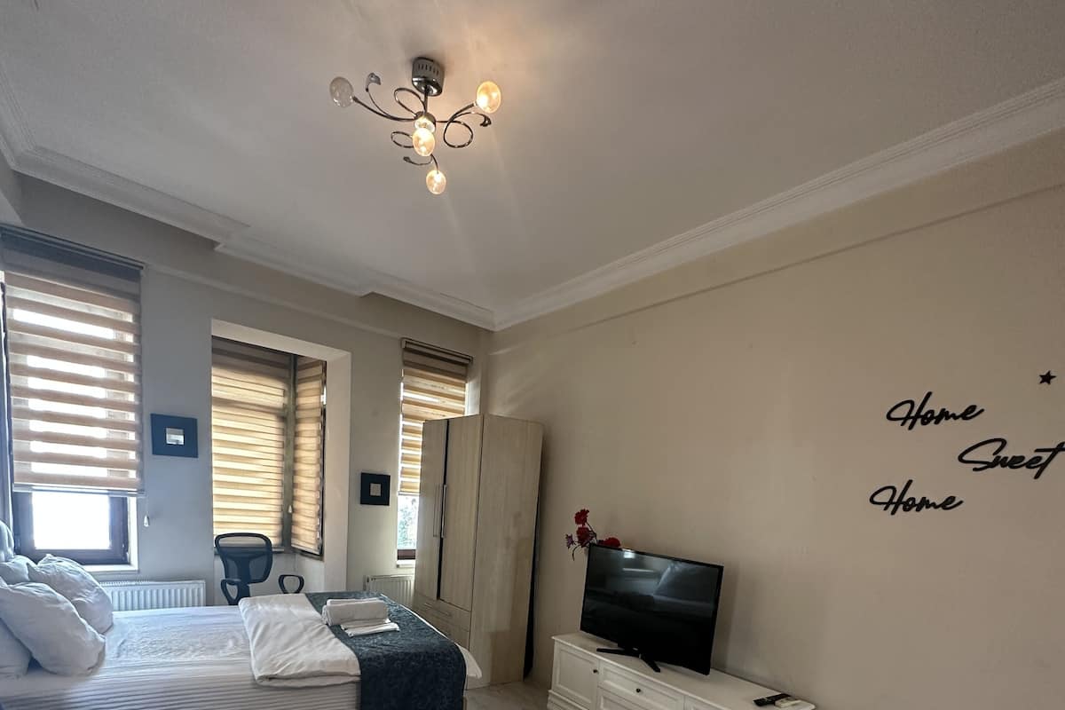 Studio | 1 bedroom, premium bedding, in-room safe, desk