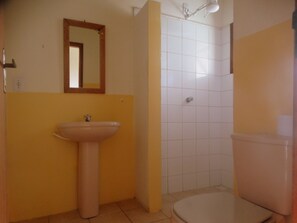 Basic Apartment, 2 Bedrooms, Smoking, Kitchen | Bathroom | Shower, rainfall showerhead, towels
