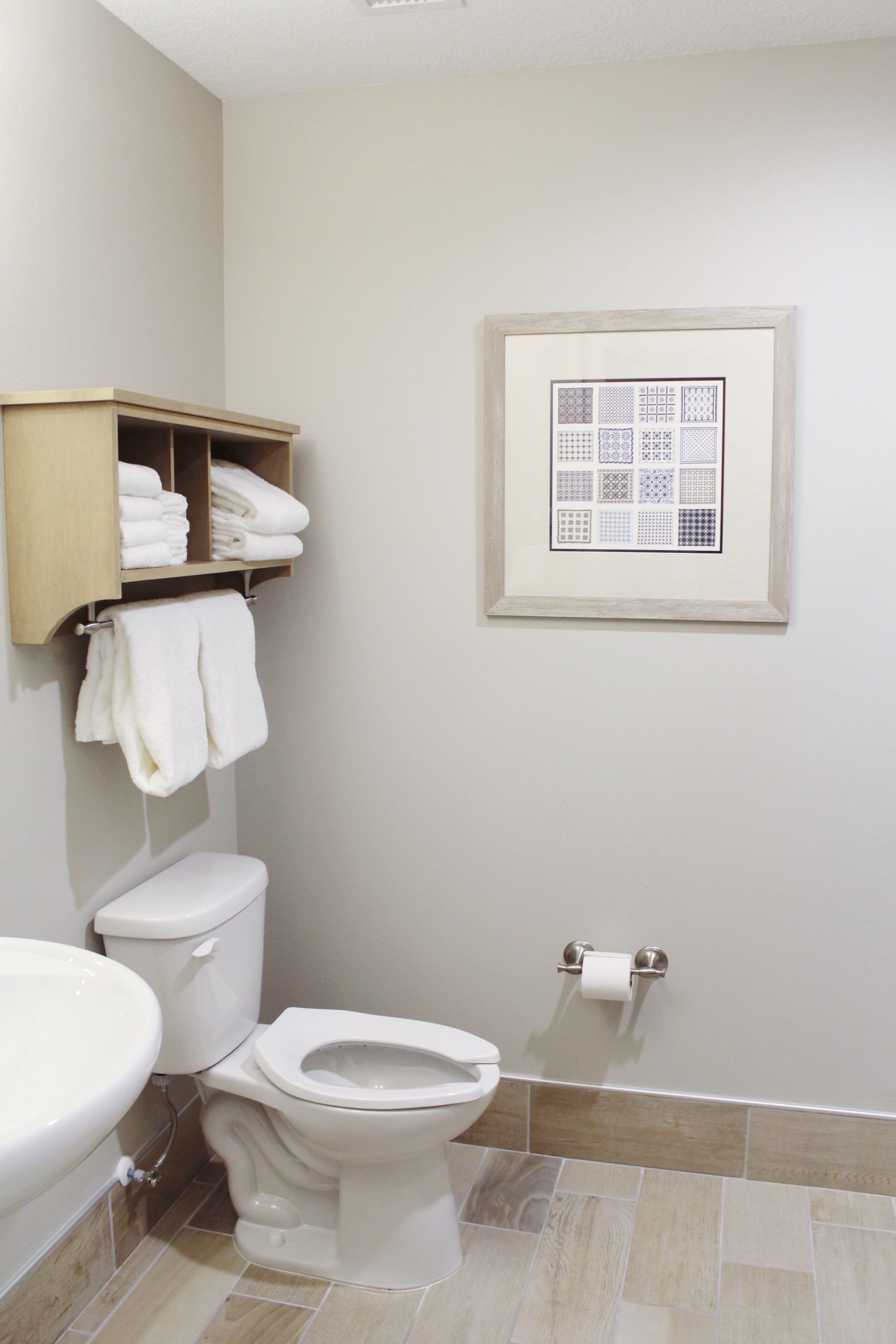 free toiletries, hair dryer, towels