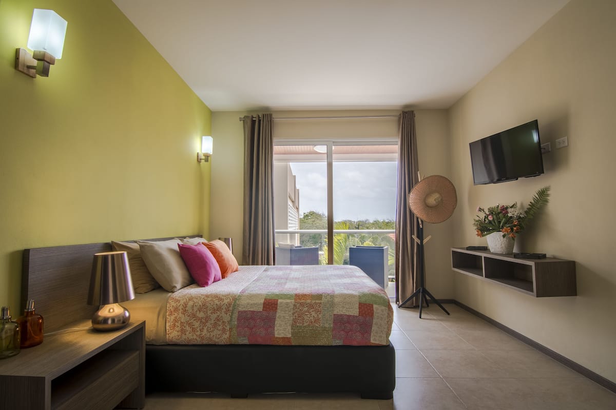 Design-Apartment, 2 Schlafzimmer, Küche, Gartenblick | Ausblick vom Zimmer