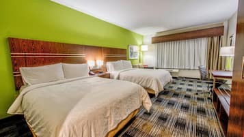 Premium bedding, pillowtop beds, in-room safe, desk