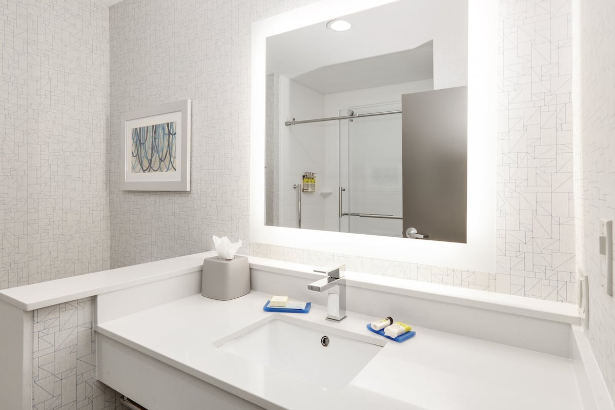 free toiletries, hair dryer, towels, soap