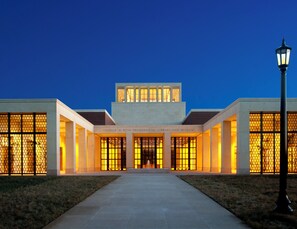 A building with a large entrance, columns, and a sign reading 'George W. Bush Presidential Library and Museum.' - Candlewood Suites Dallas NW - Farmers Branch by IHG (Farmers Branch)