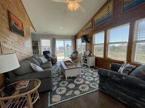 Cottage, 3 Bedrooms | Living area | TV, DVD player - Hatteras Hideaway 3 Bedroom Cottage by RedAwning (Frisco)