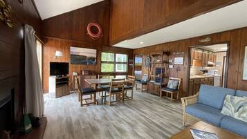 Cottage, 3 Bedrooms | Living area | LCD TV, fireplace, DVD player