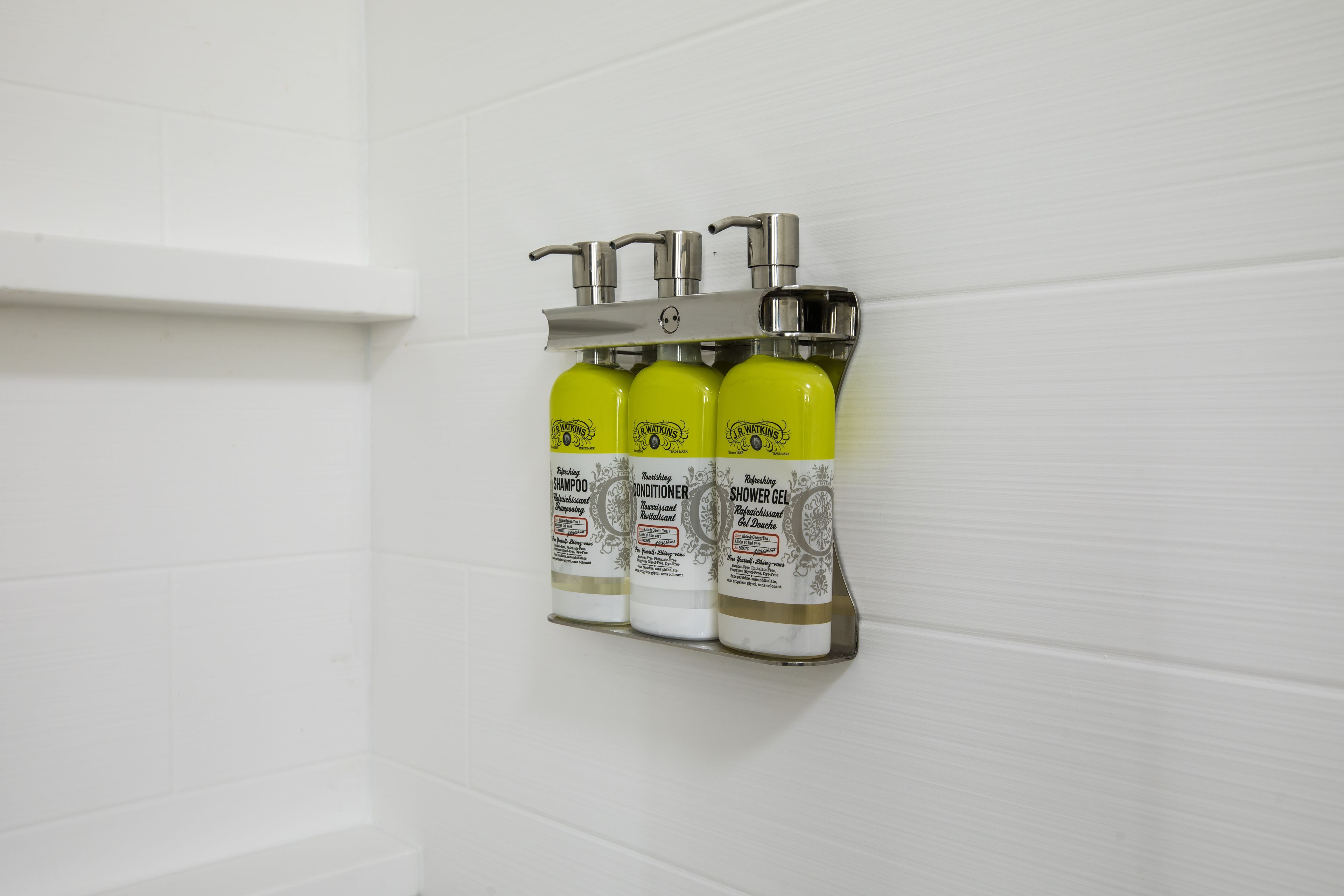 free toiletries, hair dryer, towels