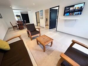 Deluxe Condo | Living room | 42-inch flat-screen TV with digital channels, TV, Netflix - Surf Ranch Popoyo (Tola)