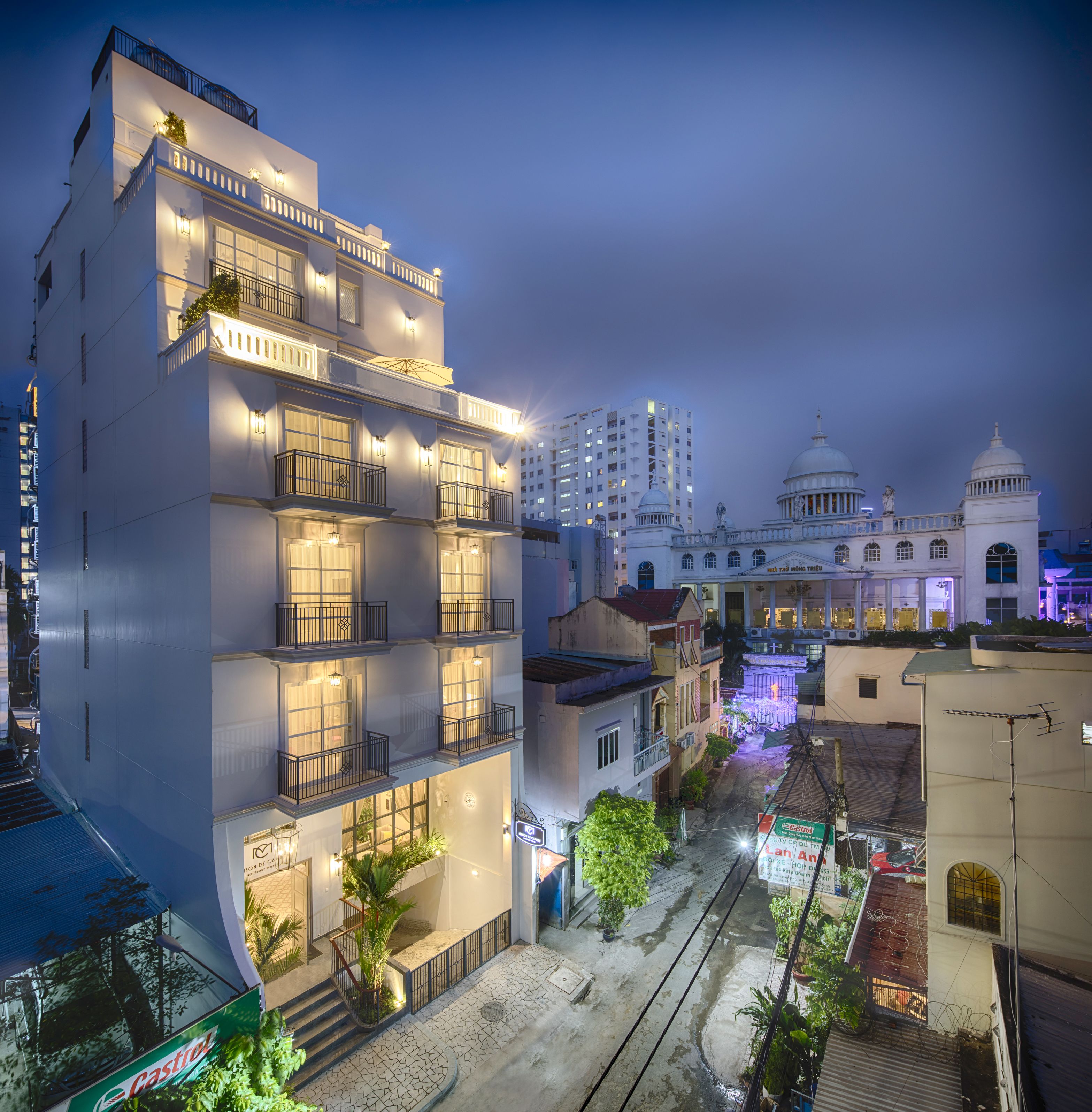 front of property – evening/night