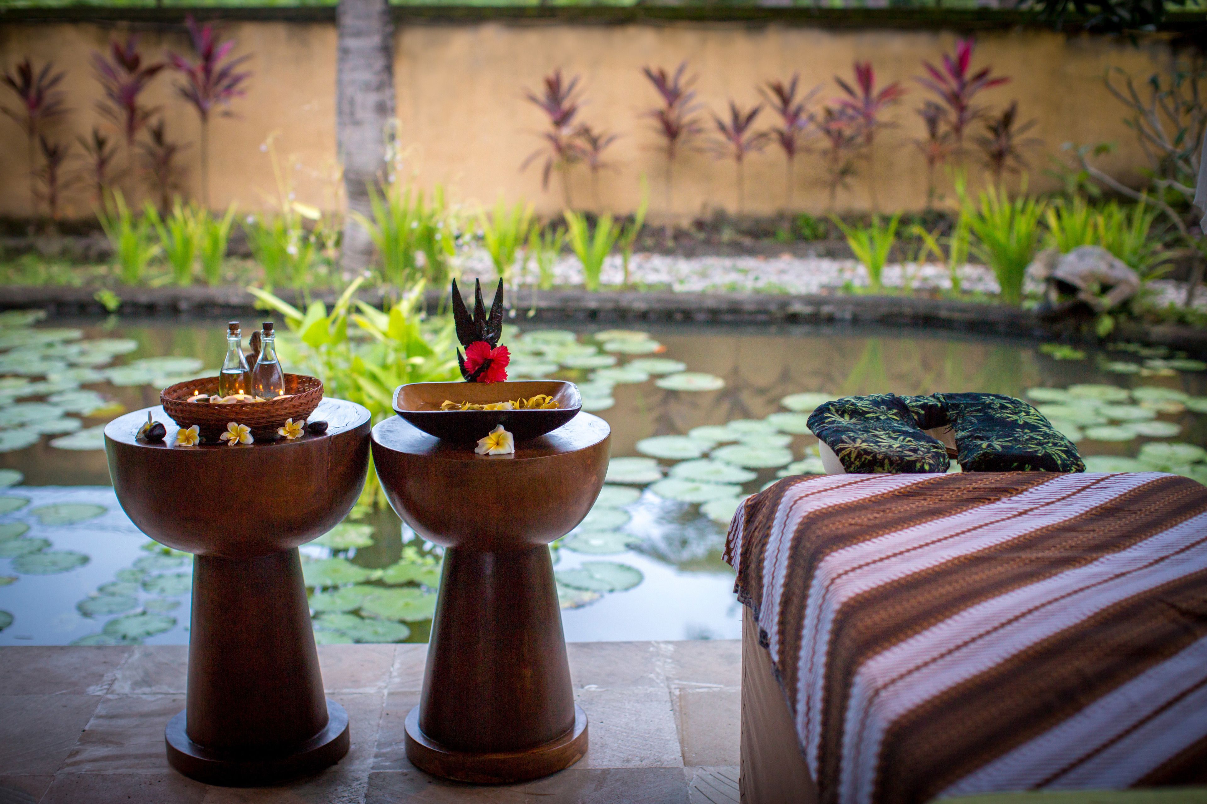 Couples treatment rooms, deep-tissue massages, body scrubs, facials