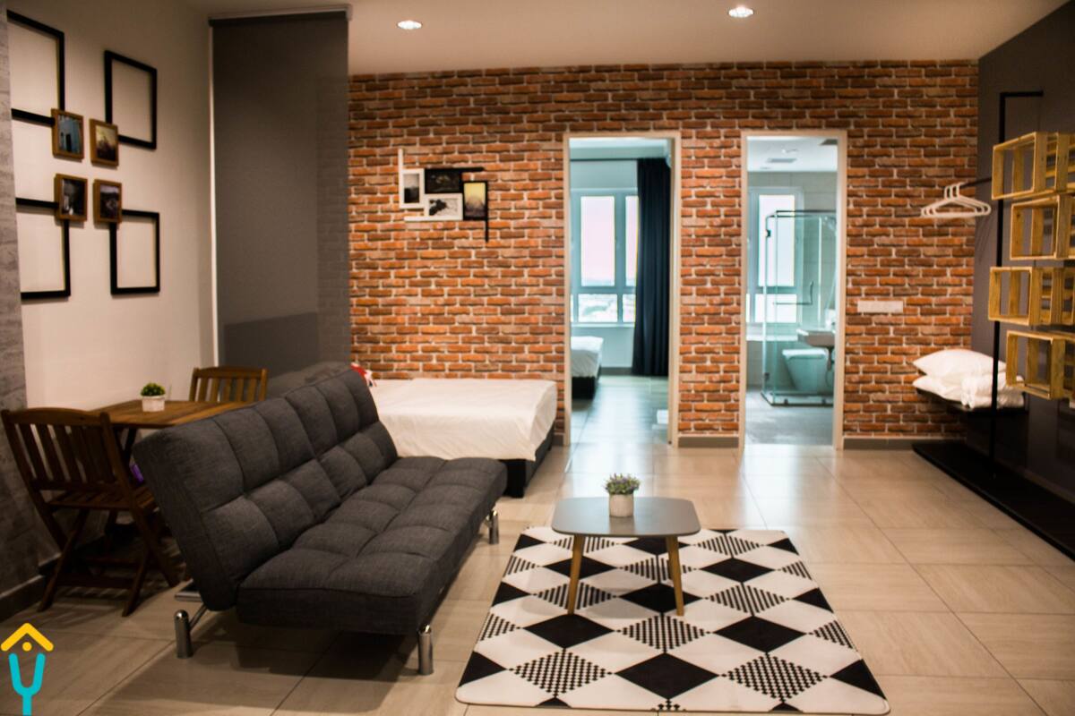 Premium Studio with 2 Queen Bed | 收费 WiFi、床单