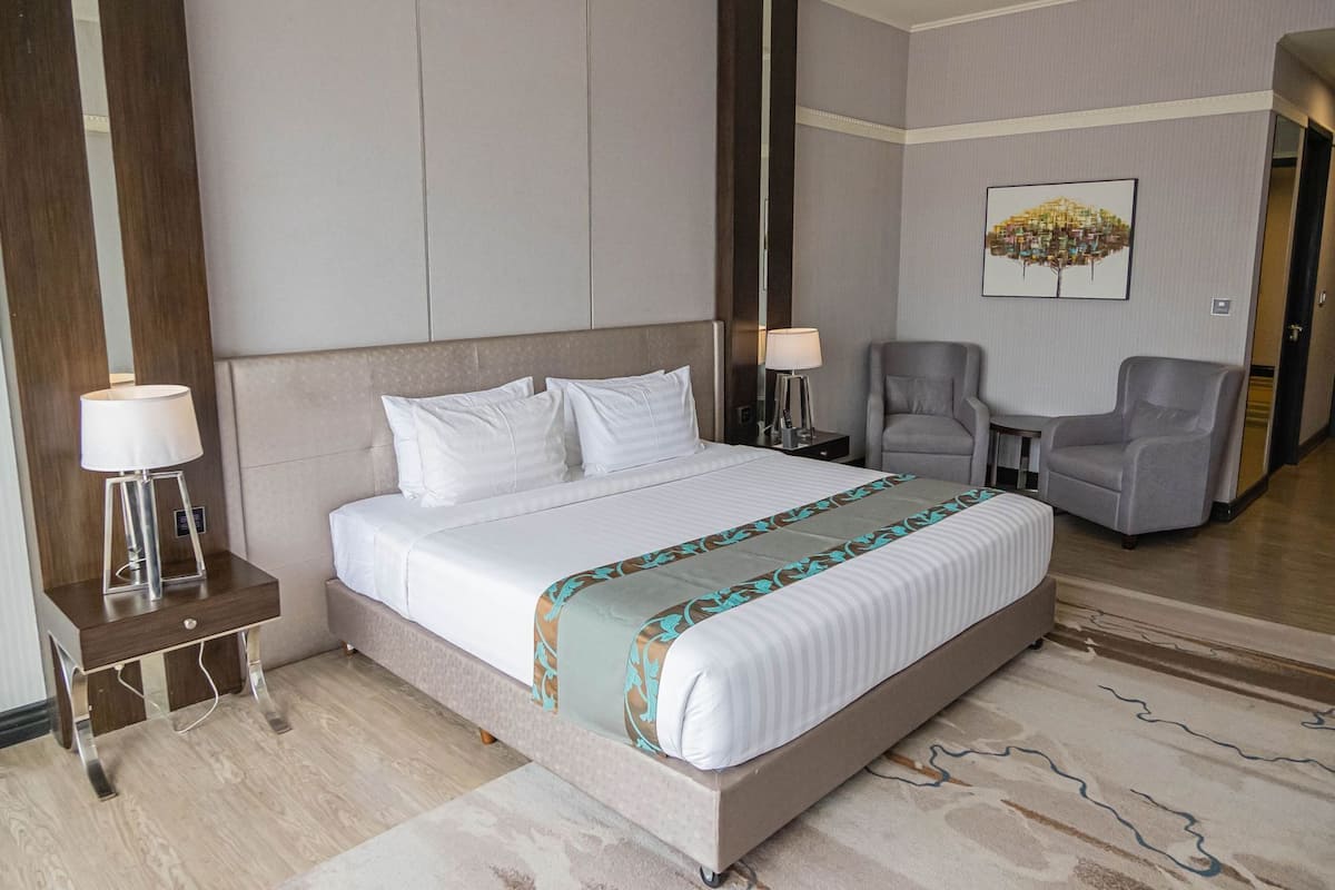 Minibar, in-room safe, desk, laptop workspace