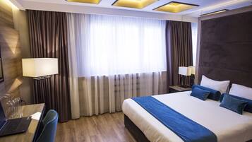 Premium bedding, minibar, in-room safe, soundproofing
