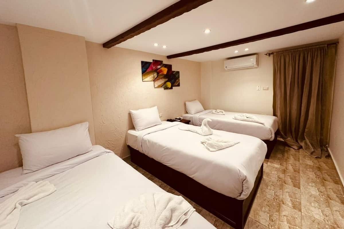 Minibar, desk, laptop workspace, soundproofing