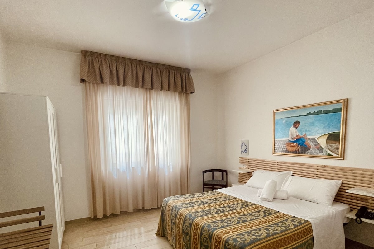 Habitación básica con 1 cama matrimonial o 2 individuales | 1 habitación, minibar, escritorio y tabla de planchar con plancha