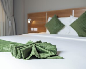 Safe på rommet, ekstrasenger (mot et tillegg) og wi-fi (inkludert)