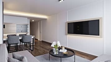 Suite | Living area | 127-cm LED TV with satellite channels, TV