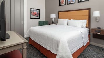 Hypo-allergenic bedding, blackout drapes, soundproofing