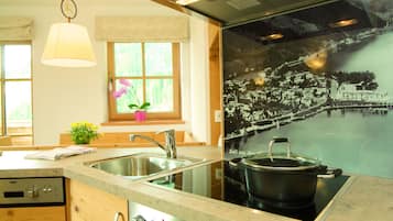 Apartment, 1 Bedroom, Balcony, Lake View (additional cleaning fee 60€ per stay) | Private kitchen
