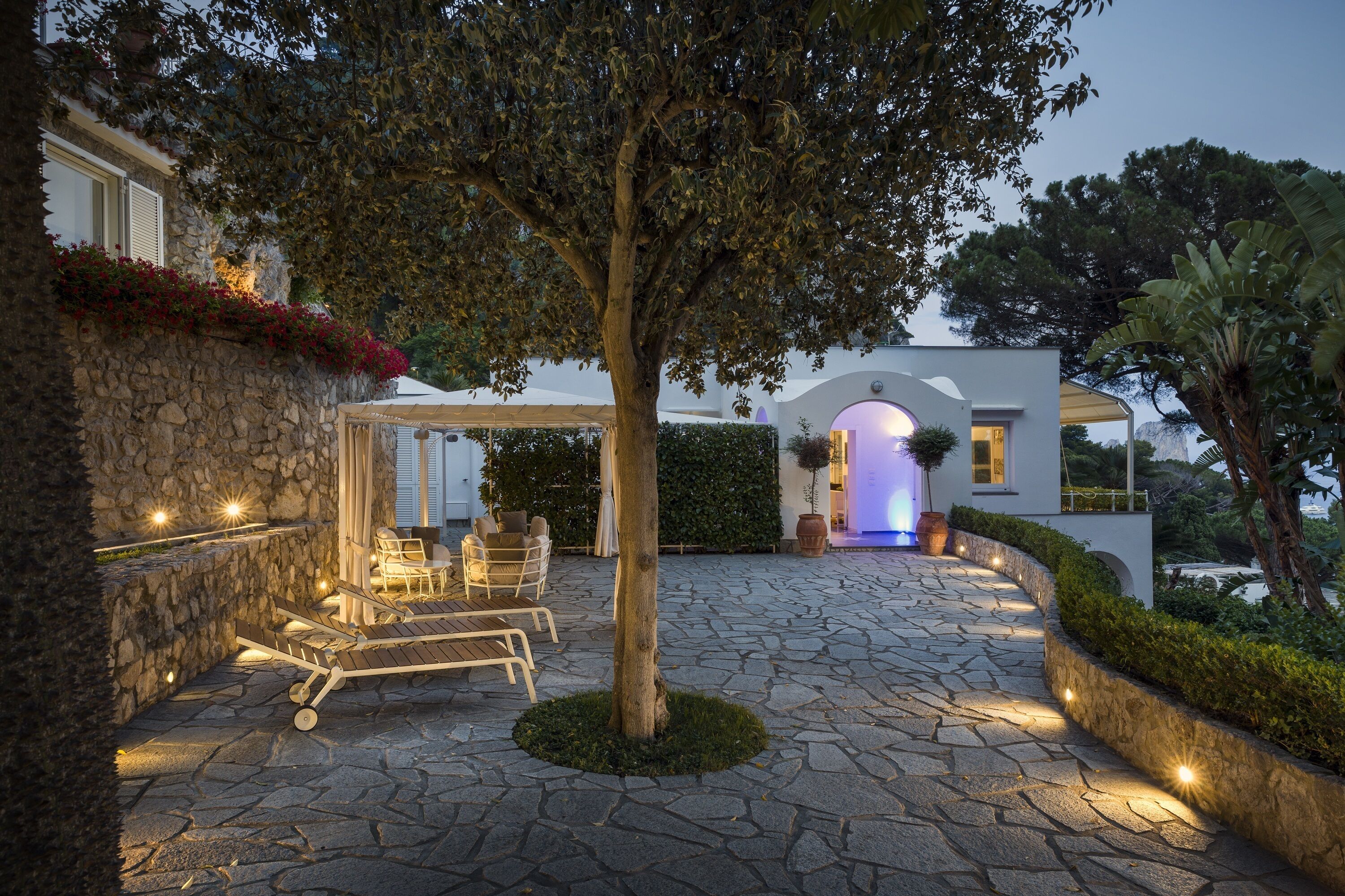 Front of property – evening/night