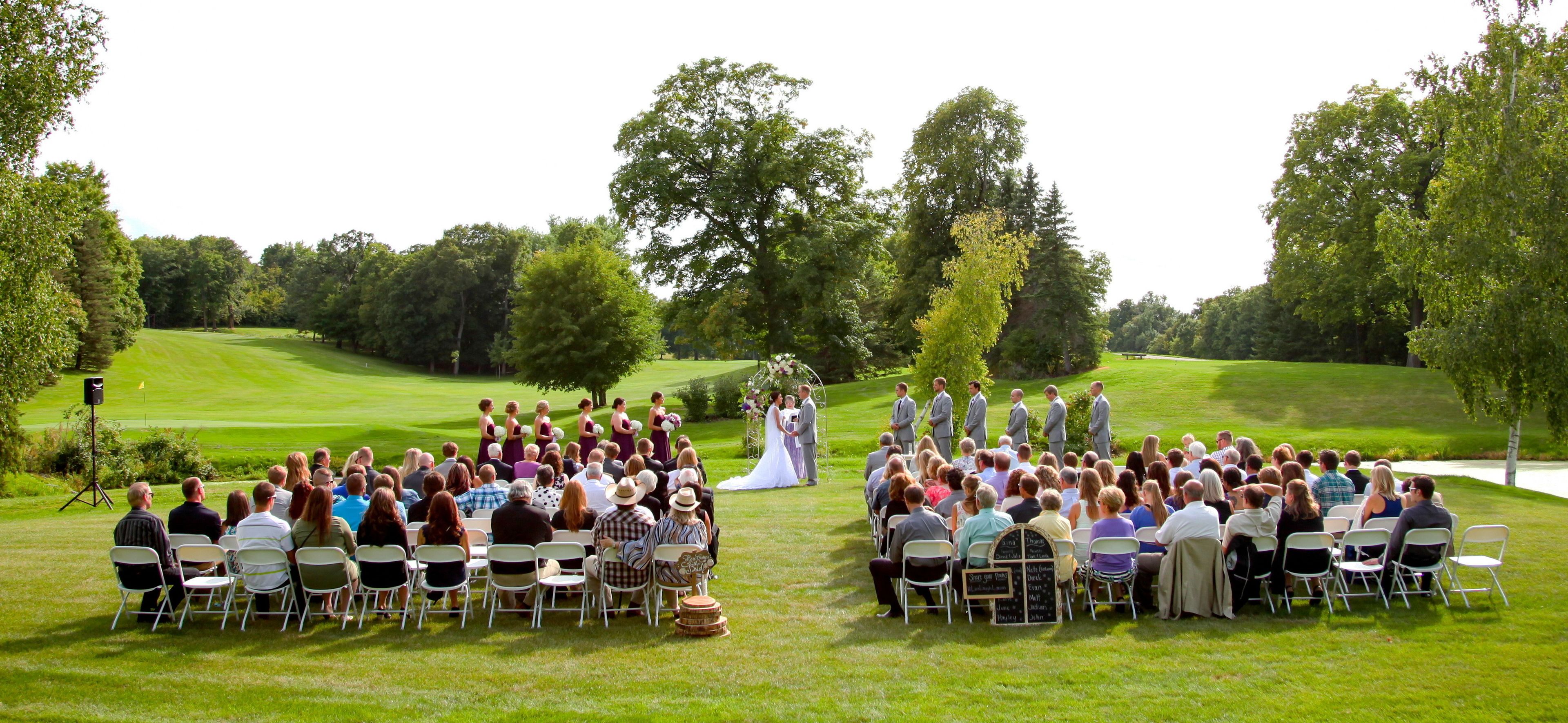 outdoor wedding area