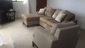 Signature Apartment, 2 Bedrooms, 2 Bathrooms, Sea View | Living area - Calabash Condos and Villas (Gros Islet)