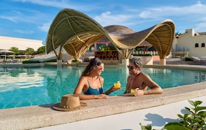 2 outdoor pools, pool umbrellas, pool loungers - Royal Select at Grand Park Royal Cancun-All Inclusive-Adults Only (Cancun)